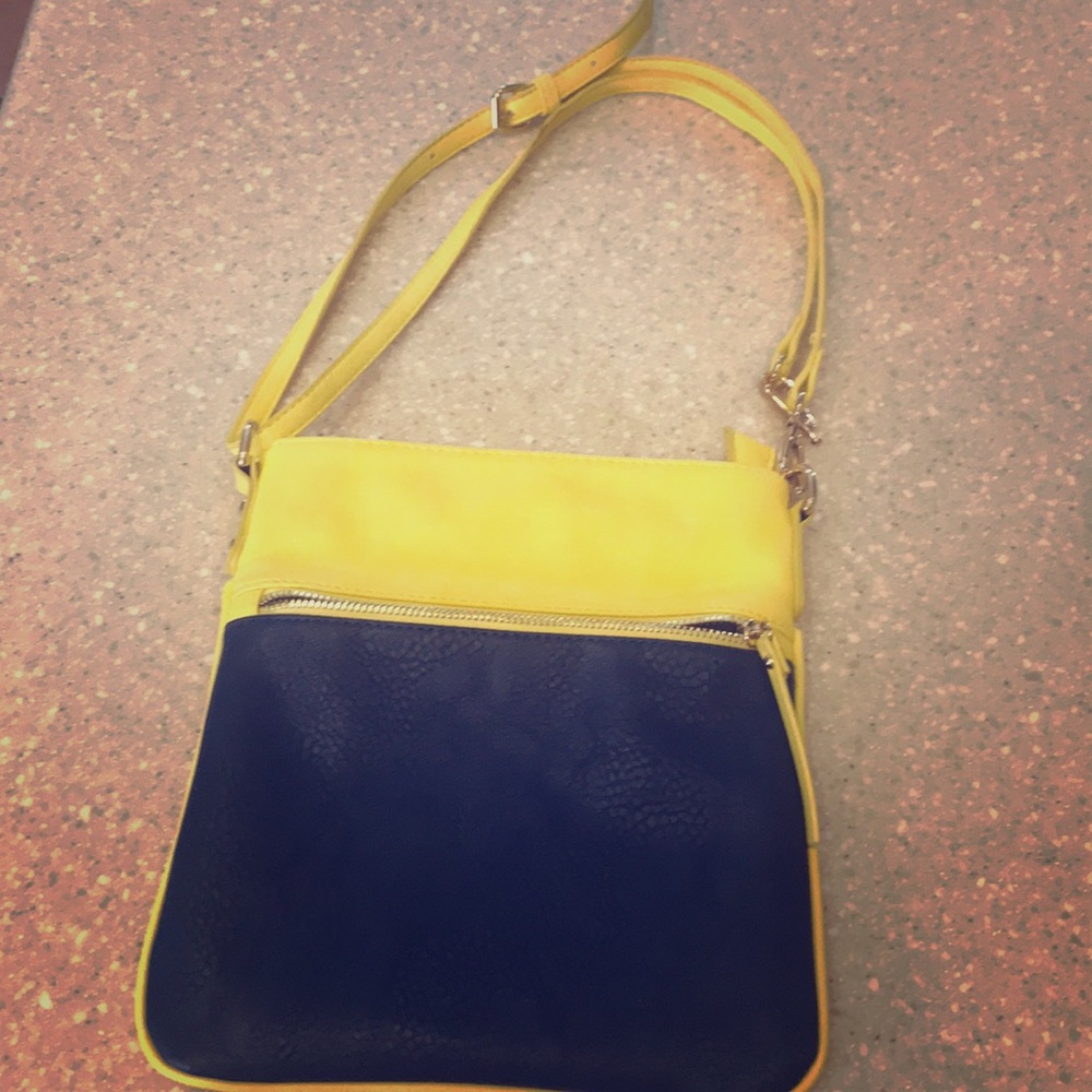 Designer Charlie blue and yellow purse